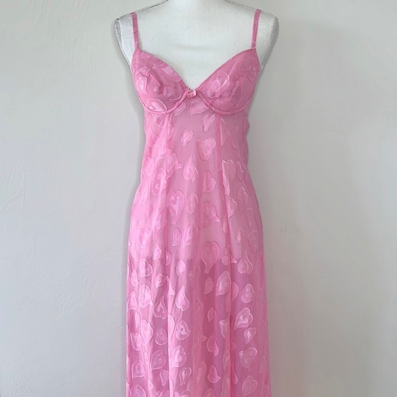 Vintage Victoria’s Secret Heart Maxi Slip - Picture 1 of 7